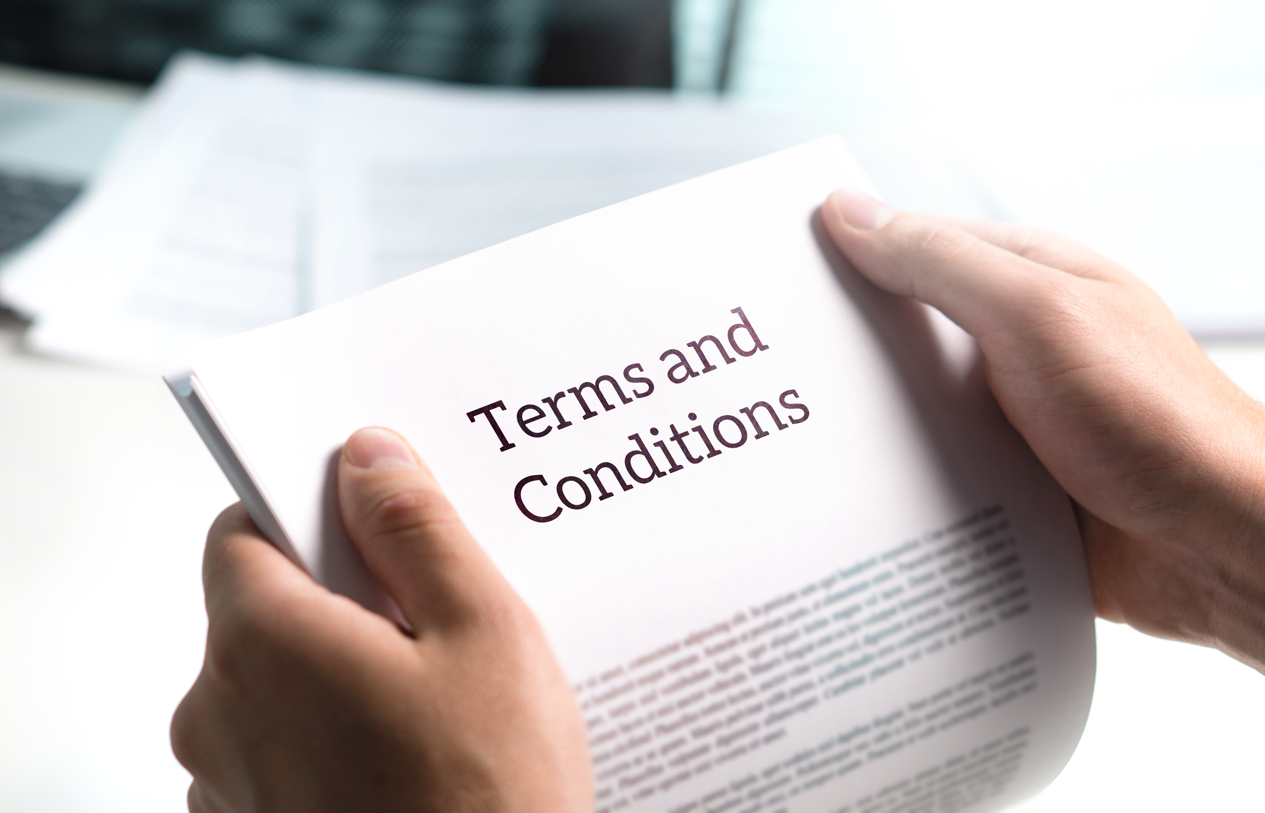 terms-and-conditions-text-in-legal-agreement-or-document-about-service-insurance-or-loan-policy